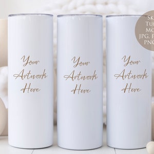 Digitale mockup Skinny Tumbler: JPG-, PSD- en PNG-bestanden
