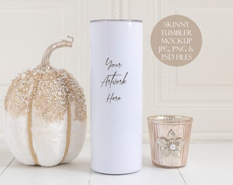Skinny Tumbler Digital Mockup - JPG, PSD and PNG files