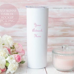 Skinny Tumbler Digital Mockup - JPG and PSD files