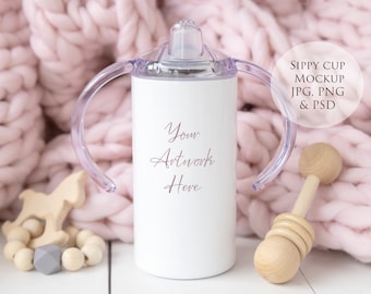 Sippy Cup Mockup - JPG, PNG and PSD (smart object) files
