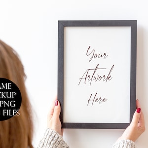 Black frame mock up  -JPG, PNG and PSD with smart object files