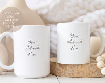 15oz & 11oz Mug mockup -JPG, PSD and  PNG files
