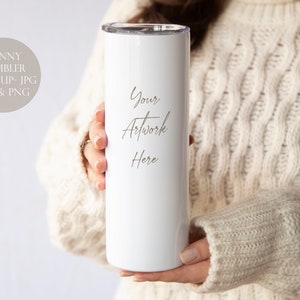 Skinny Tumbler Digital Mockup - JPG, PSD and PNG files