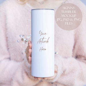 Skinny Tumbler Digital Mockup - JPG, PSD and PNG files