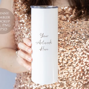 Skinny Tumbler Digital Mockup - JPG, PSD and PNG files