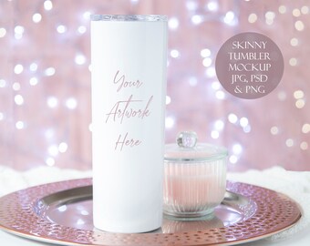 Skinny Tumbler Digital Mockup - JPG, PSD and PNG files