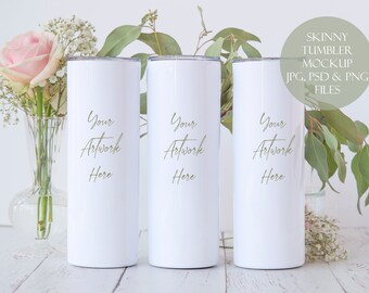 Skinny Tumbler Digital Mockup - JPG, PSD and PNG files