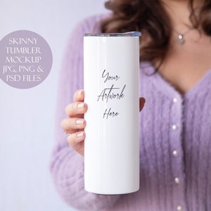 Skinny Tumbler Digital Mockup - JPG, PSD and PNG files