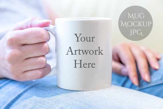 Photo For Mug Mockup Woman Holding Mug Etsy