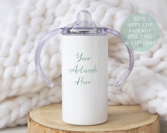 Sippy Cup Mockup - JPG, PNG and PSD (smart object) files