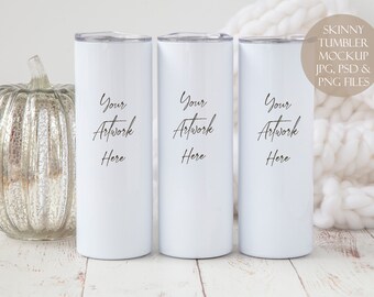 Skinny Tumbler Digital Mockup - JPG, PSD and PNG files