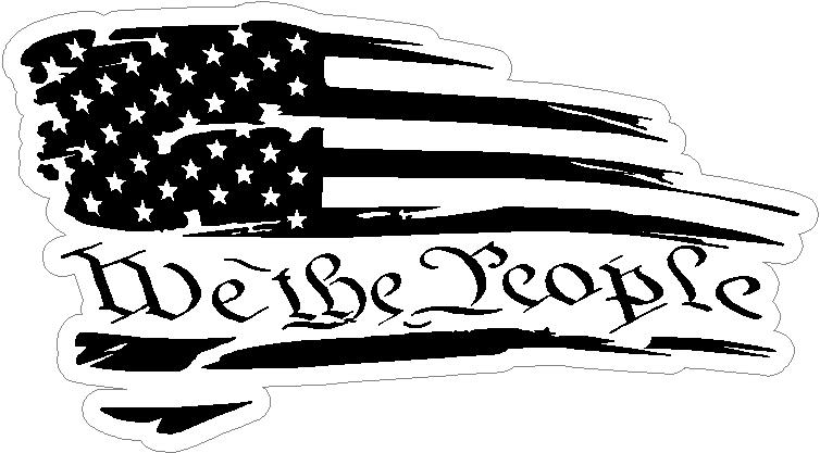 We The People Flag Decal