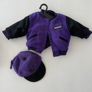 Vintage American Girl Pleasant Company Doll Letterman’s Jacket and Baseball Cap