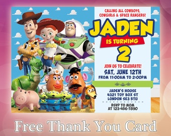 Toy Story Invitation / Toy Story Birthday Invitation / Toy Story Woody invitation / Buzz invitation / Toy Story Printable Invite / TS12