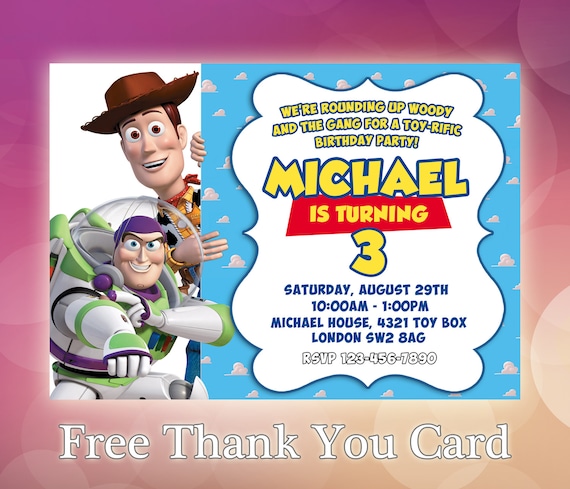 Toy Story Invitation Toy Story Anniversaire Invitation Etsy