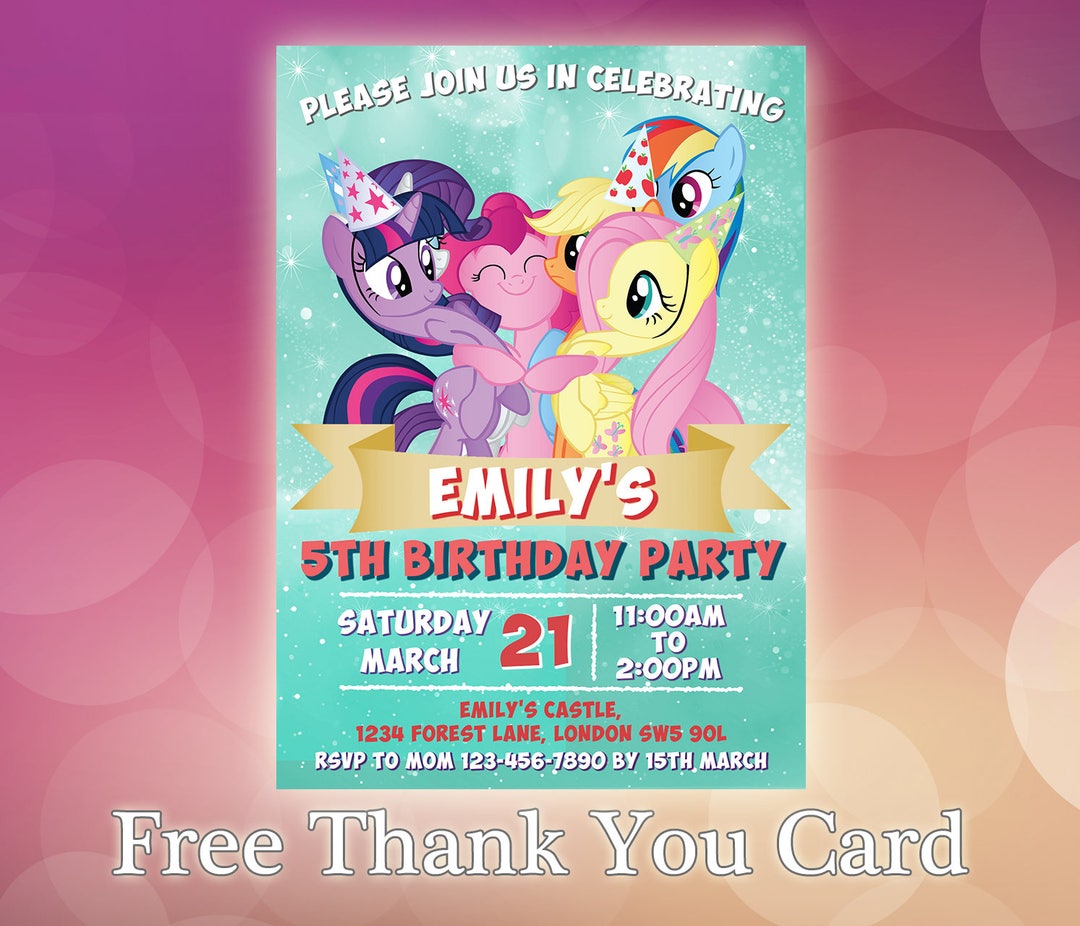 My Little Pony Invitation / My Little Pony Birthday / My Little Pony