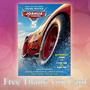 Disney Cars Invitations Invitation Danniversaire De Disney Etsy Disney Cars Invitations Invitation Danniversaire De Disney Etsy