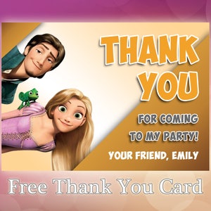 Tangled Invitation / Rapunzel Birthday Invitation / Disney Princess Invitation / Personalised / TG05 image 2