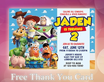 Toy Story Invitation / Toy Story Birthday Invitation / Toy Story Woody invitation / Buzz invitation / Toy Story Printable Invite / TS12
