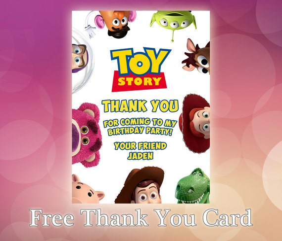 Toy Story Invitation Toy Story Anniversaire Invitation Etsy