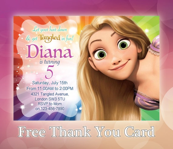 Rapunzel Invitation Invitation Anniversaire Raiponce Etsy Rapunzel Invitation Invitation Anniversaire Raiponce Etsy