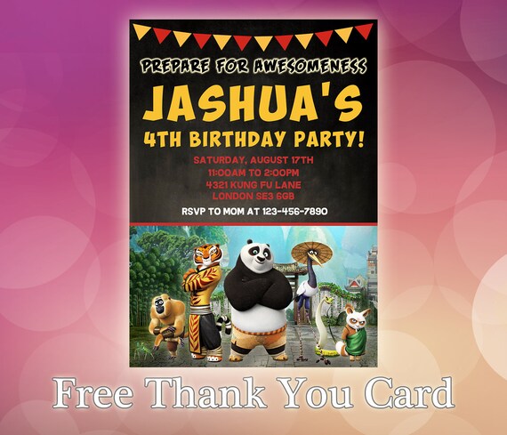 Shirt Birthday Gift present add name New Movie Kung Fu Panda 3 Personalized T