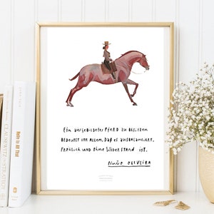Tarjeta Din A 5 Artprint Lámina ‘Doma vaquera’ Impresión Impresión Digital Caballo Doma Arte Ecuestre Doma Regalo Decoración