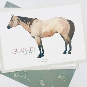 Karte Din A5 Quarter Love Artprint Kunstdruck Print Digitalprint Western horsemanship Geschenk Pferdebild horseprint Horse Pferd Bild