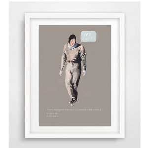 Grusskarte Din A 5 Karte Artprint Good- luck- card Kunstdruck Grußkarte mit Rocky- Motiv "Moviehommage"