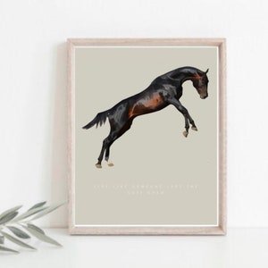 Din A5 Artprint Verjaardagskaart Print Paard Foto Rijpaard 'Het leven alsof iemand de poort open heeft gelaten' Rijkunst Paard Foto met Envelop