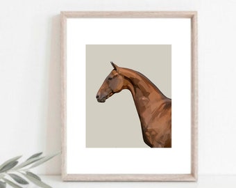 Din A5 Artprint Pferd Kunstdruck Print Digitalprint reiten Pferd ‚Achal Teckiner 1’ Reitkunst Pferdebild Deko Dressur Equestrian Dekoration