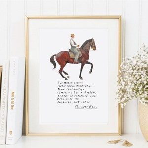 Cartão Din A 5 Artprint Art Print Philippe Karl Impressão Digital Impressão Cavalo Liberdade Adestramento Arte Equestre Equitação Adestramento Decoração de Presente