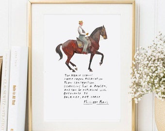 Card Din A 5 Artprint Art Print Philippe Karl Print Digitalprint Horse Liberty Dressage Equestrianism Horsemanship Dressage Gift Decoration