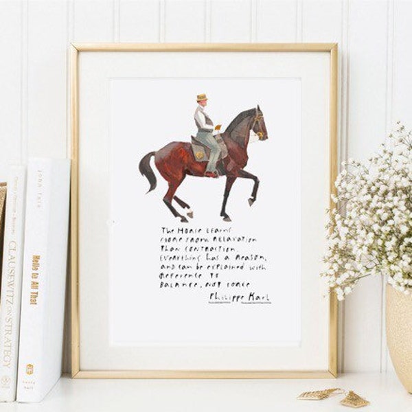 Map Din A 5 Artprint Art Print Philippe Karl Print Digitalprint Horse Freedom Dressage Equestrian Art horsemanship Dressage Gift Decoration