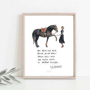 Cartão Din A 5 Artprint Art Print Espanhol PRÉ Impressão Impressão Digital Cavalo Liberdade Adestramento Arte Equestre Doma vaquera alta Decoração Marie Dahm