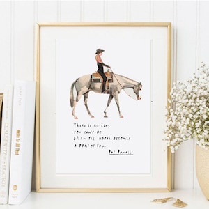 Kaart Din A 5 Artprint Art Print Pat Parelli Print Digitale Print Paard Western Vrijheid Dressuur horsemanship Dressuur Cadeau Decoratie