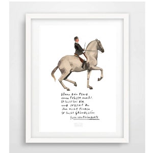 Cartão Din A5 Artprint Art Print Impressão Digital Impressão Liberdade Adestramento Arte Equestre Equitação Presente Imagem de Cavalo Impressão de Cavalo Imagem de Cavalo