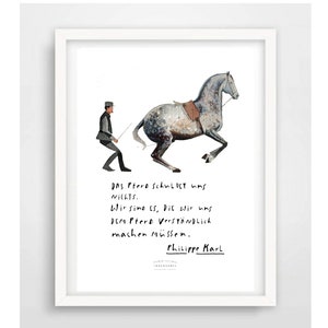 Cartel Din A4 Philippe Karl arte impresión impresión impresión digital montar a caballo libertad doma montar arte equitación doma regalo imagen de caballo