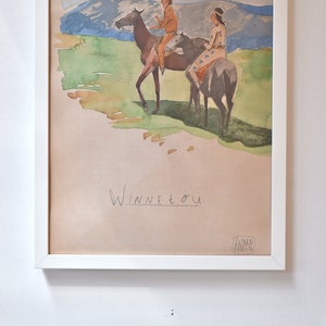 Kunstprint Din A 5, "Winnetou" miniposterprint digitale printkaart kinderkamerafbeelding