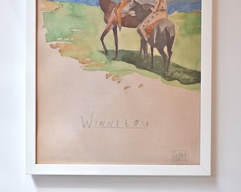 Art print Din A 5,"Winnetou" mini poster print digital print card children's room picture