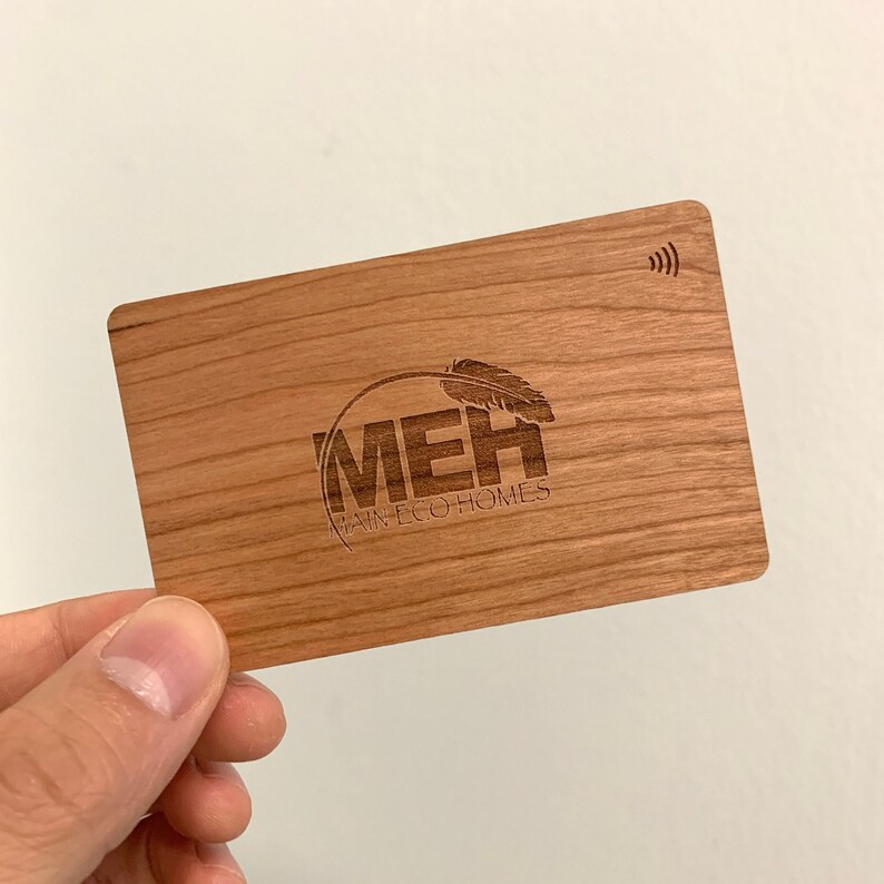 CUSTOM BUSINESS CARD Qr Wooden Card Nfc Future Career Etsy