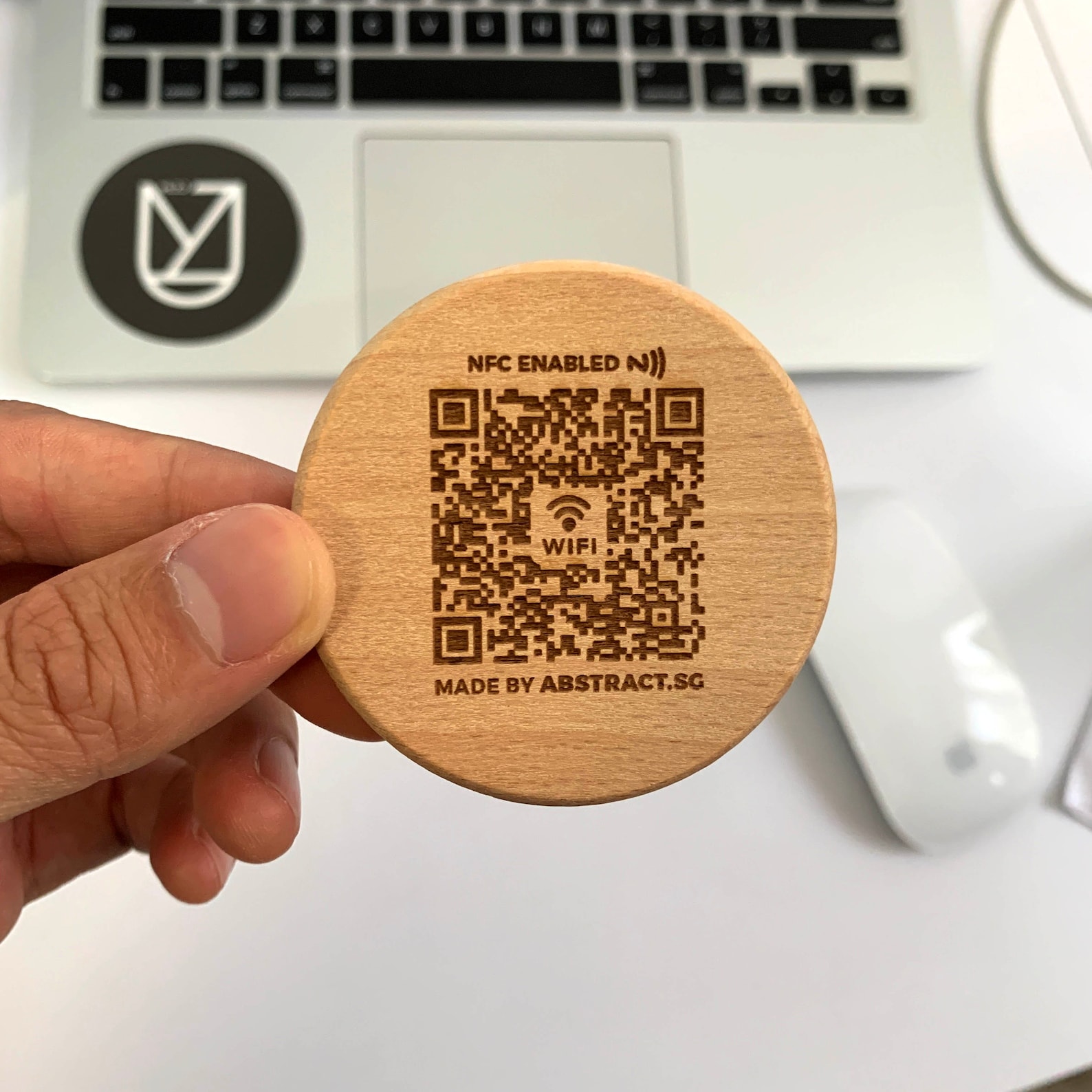 WIFI QR Code Connect On Wooden Fridge NFC integrated Etsy