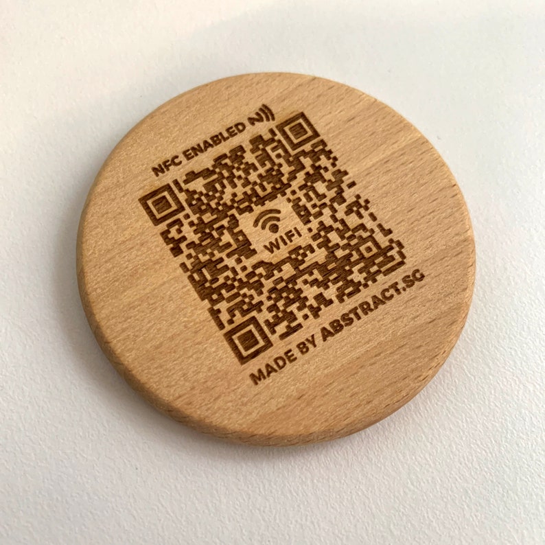 WIFI QR Code Connect On Wooden Fridge NFC integrated Etsy