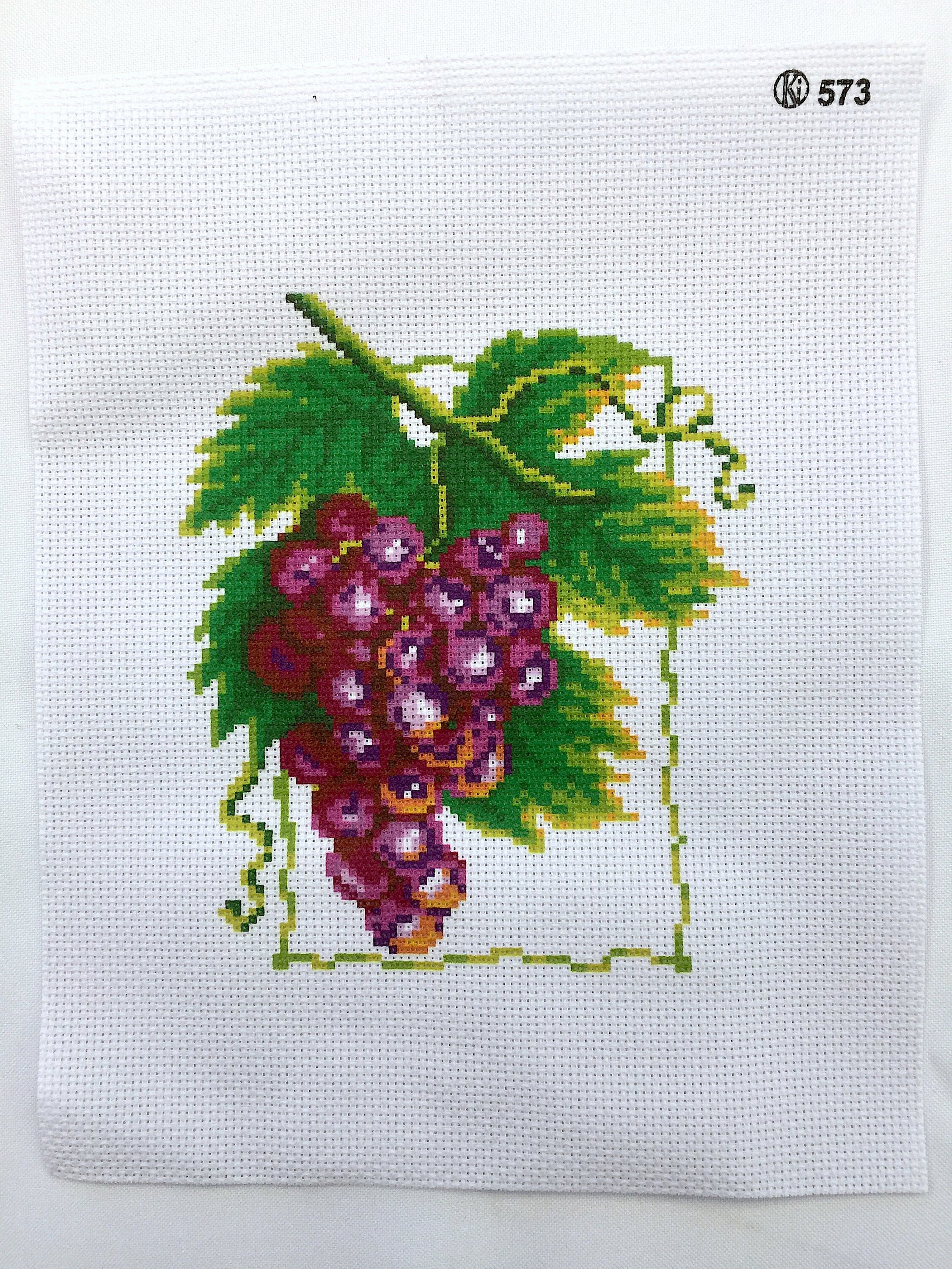 Grapes Allinone DIY Cross Stitch Kit. Handcraft Tools and Materials