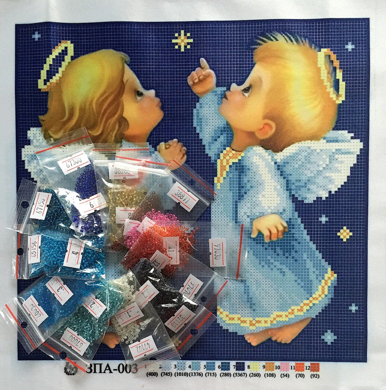 Angels Bead Embroidery Kit. DIY Beadwork Kit. Hand Etsy