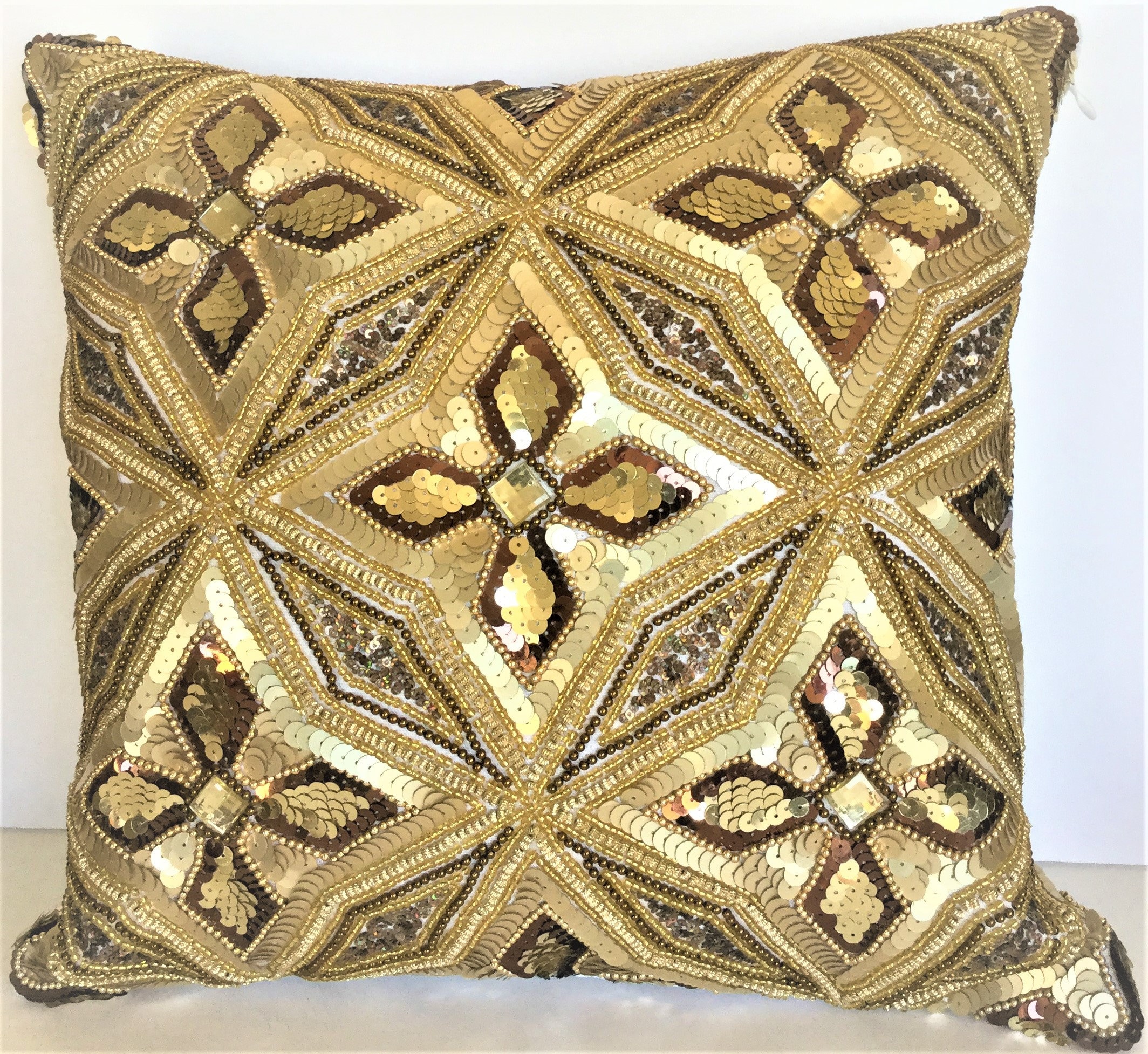 Gold Decorative Throw Pillow Covers Accent Pillow toss 16 x Etsy
