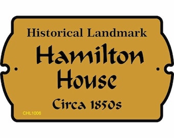 Historical Plaque For Home, Building, Landmark - Custom Circa, Built, Year Founded Sign - Personalized House Sign