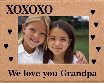 Personalized Love Picture Frame - Custom Engraved Photo Frame XOXOXO