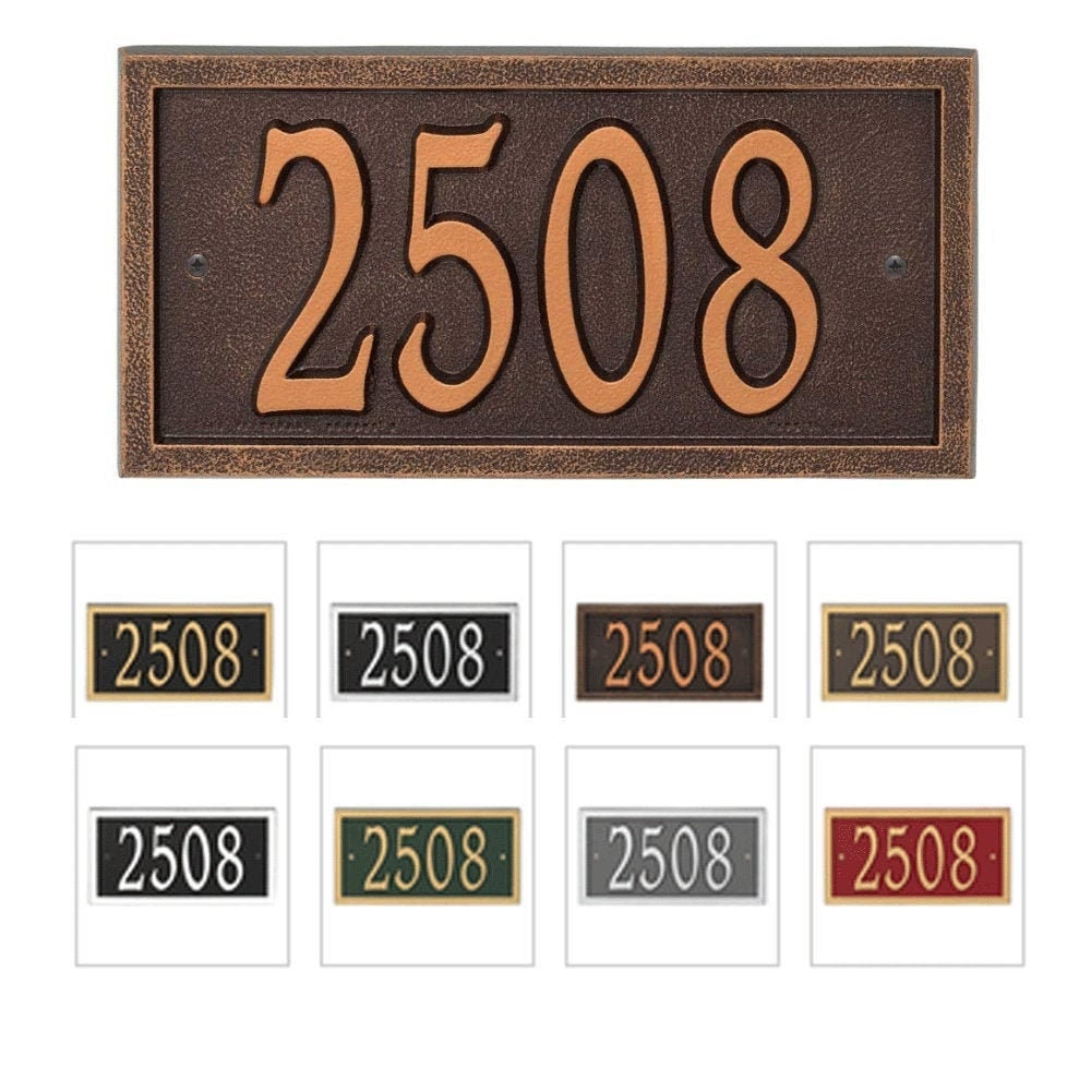 Personalized Address Plaque – Cast Aluminum Metal House Number Sign - Etsy