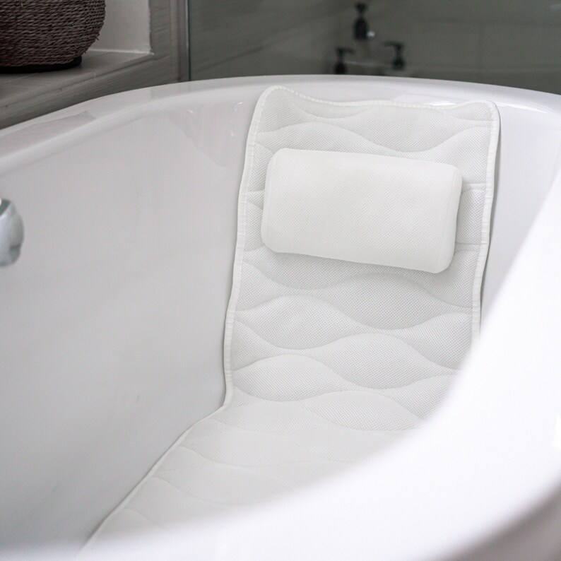 Full Body Bath Pillow for Tub. Bathtub Pillow Mat for Neck and Etsy